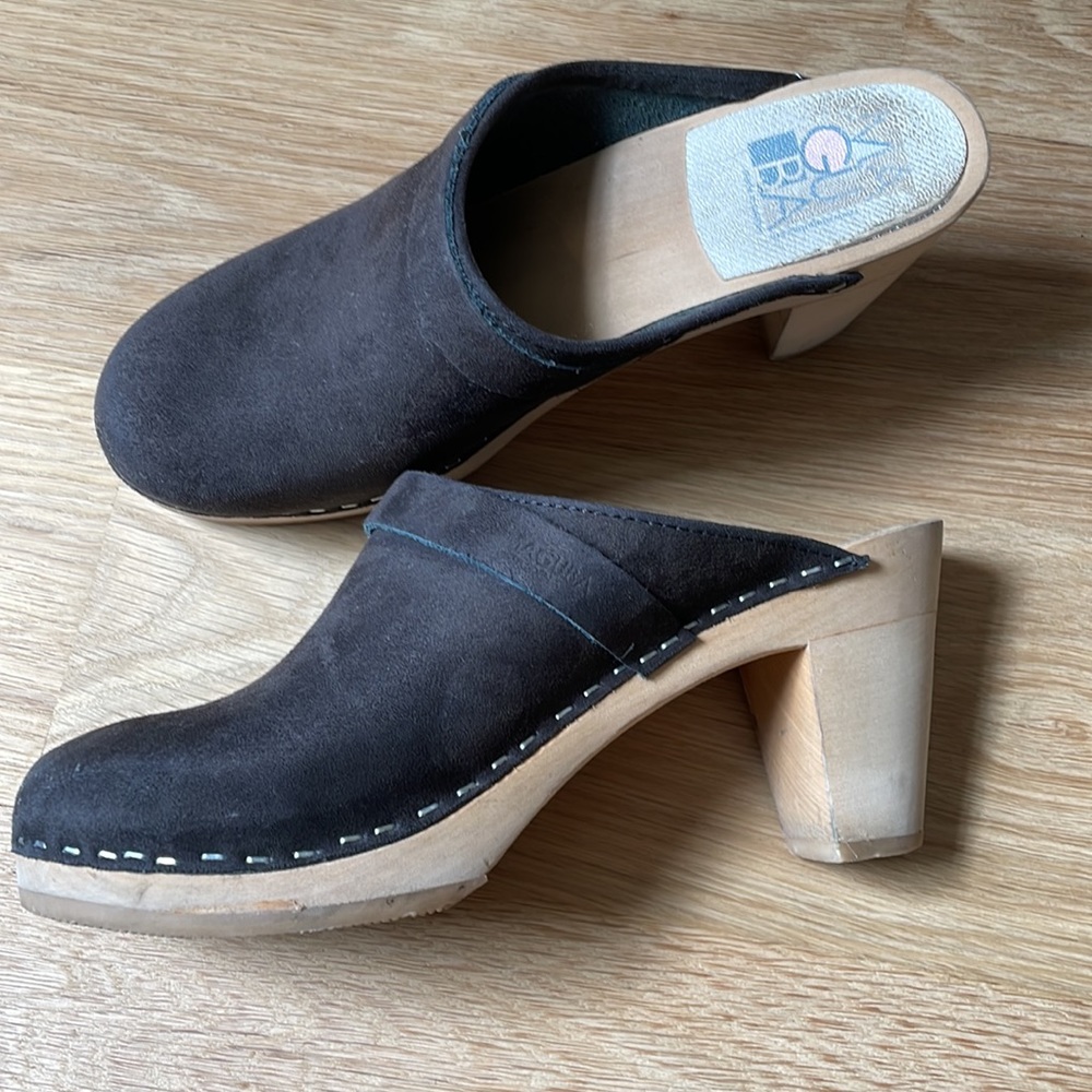 MAGUBA Stockholm Nubuck High Heel Clogs - Picture 4 of 9